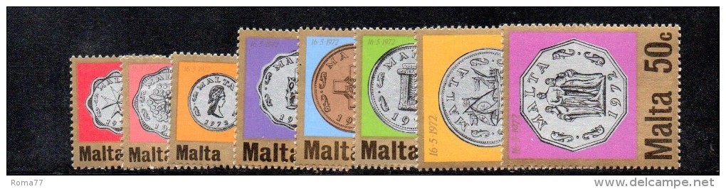 MALTA 1972  ,  La Serie Completa N. 441/448 ***  MNH - Malta