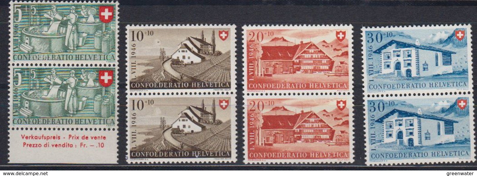 Switzerland 1946 Pro Patria 4v (pair) ** Mnh (43193) - Ongebruikt