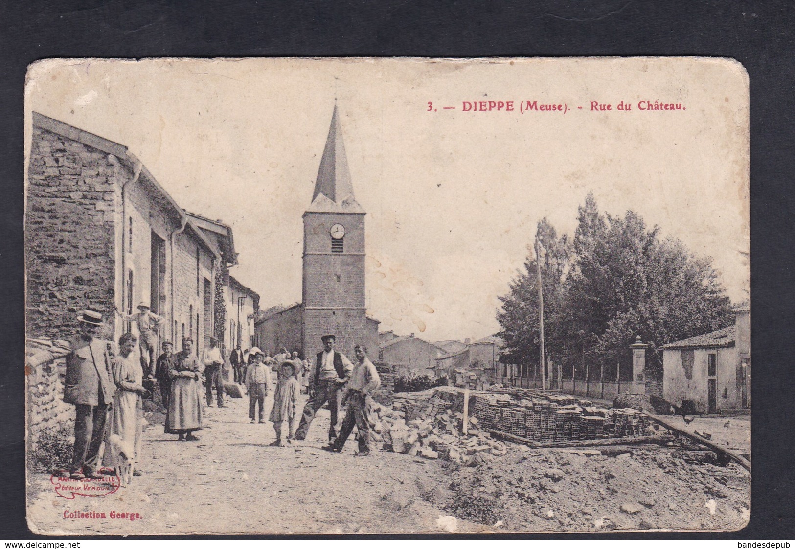 Dieppe ( Sous Douaumont 55) Rue Du Chateau ( Collection George Animée En L'état) - Altri & Non Classificati