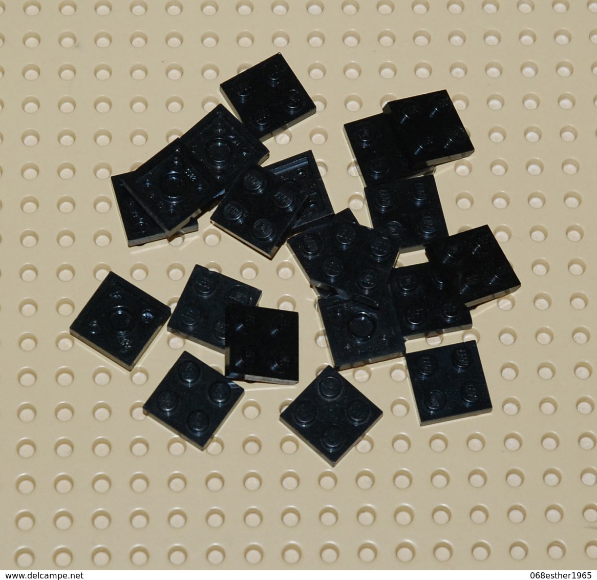 Lego 20x Plate Noir 2x2 Ref 3022 - Lego Technic