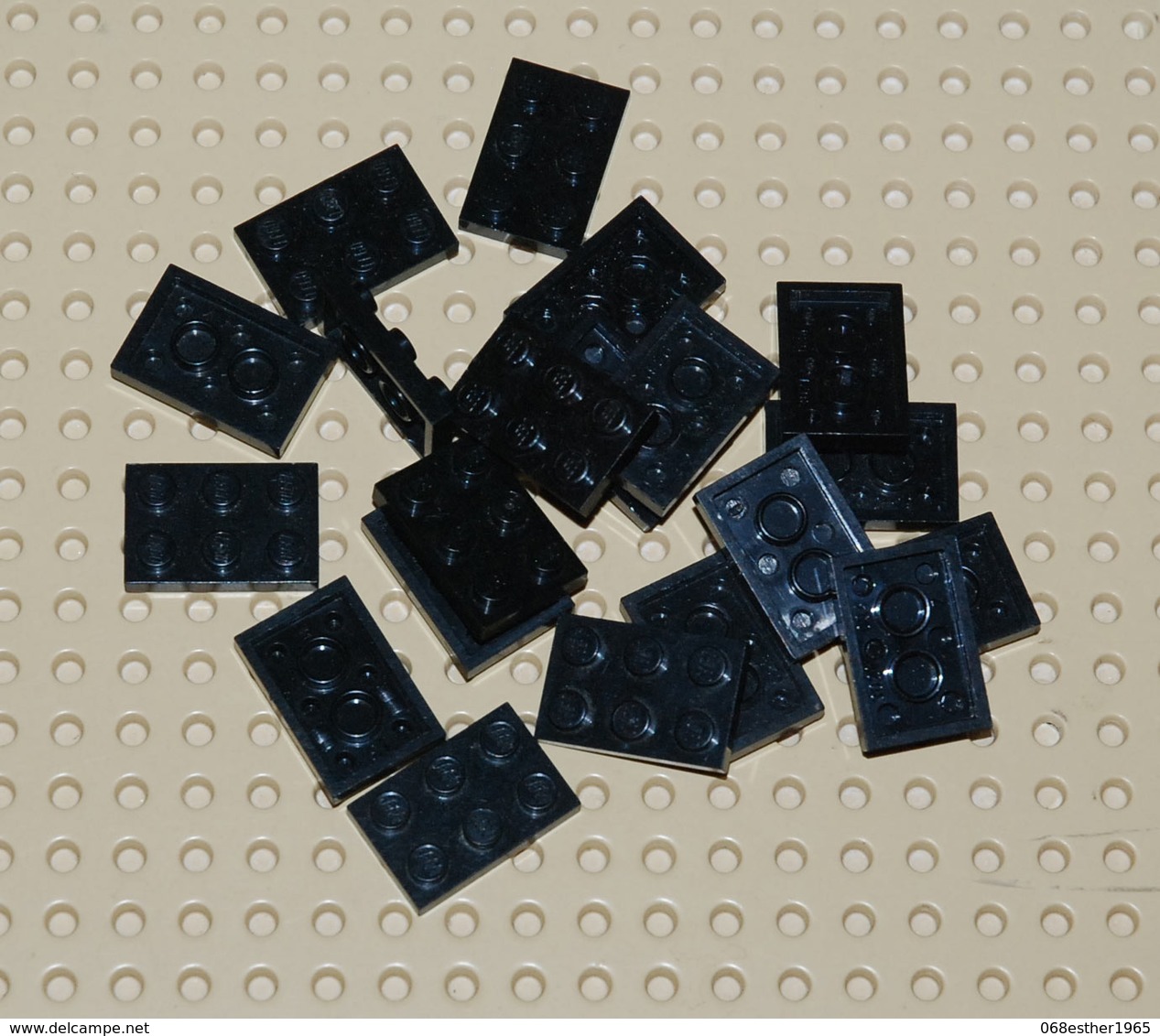Lego 20x Plate Noir 2x3 Ref 3021 - Lego Technic