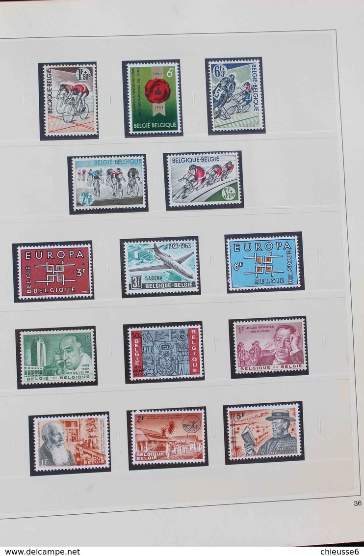 Belgique collection de 1953 à 1964 - 1954 à 56 qq * de 1957 à 1964   neuf sans charnière