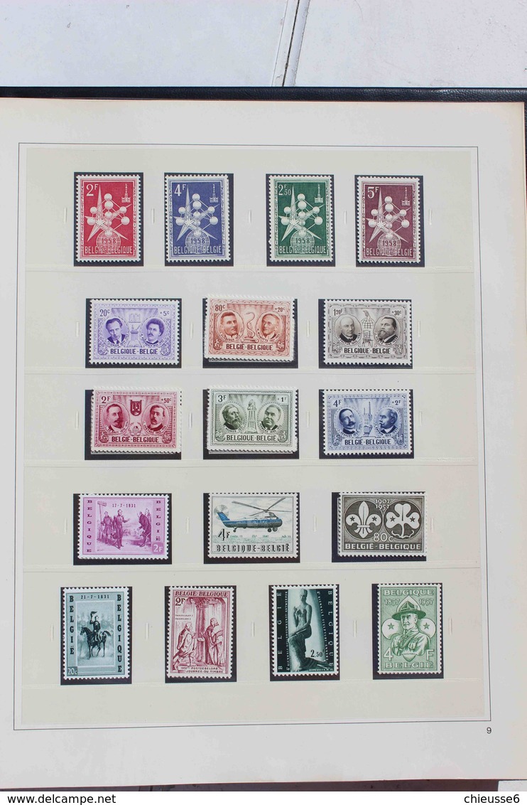 Belgique collection de 1953 à 1964 - 1954 à 56 qq * de 1957 à 1964   neuf sans charnière