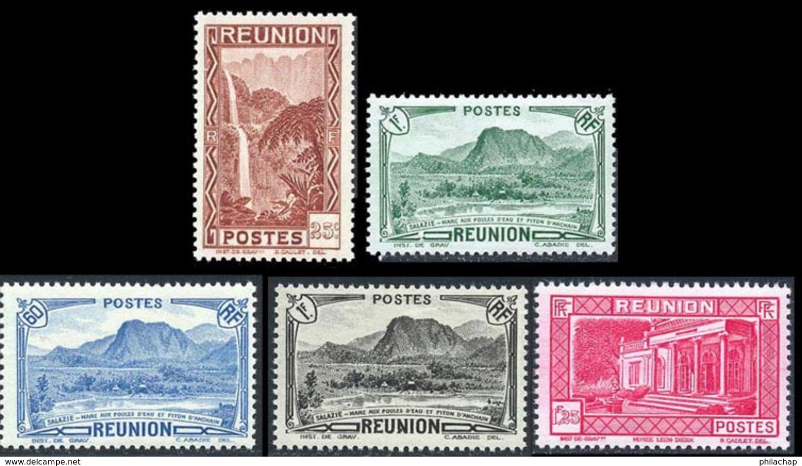 Reunion 1933 Yvert 132 - 140 - 166 - 169 - 170 ** TB - Unused Stamps
