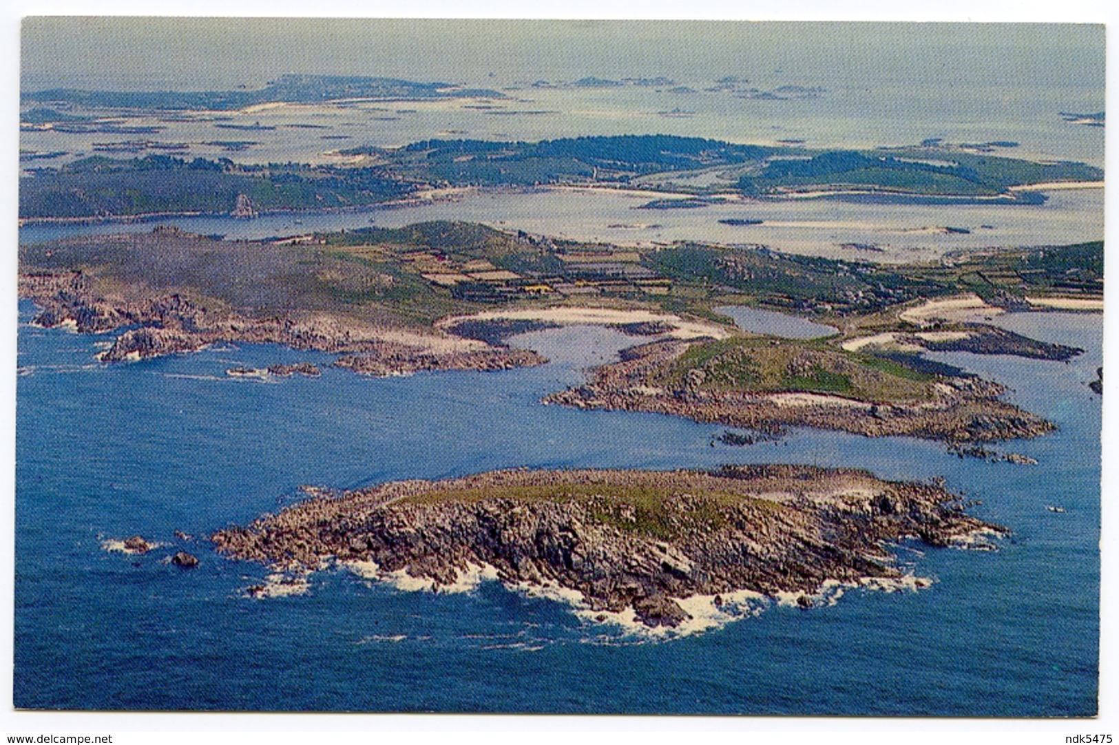 SCILLY ISLES : AERIAL VIEW OF BRYHER & TRESCO FRO THE WEST / BRYMON AIRWAYS - Scilly Isles