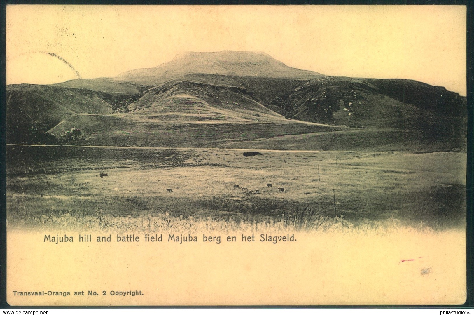 Ppc "Majuba Hill And Battle Fied" In Pretoria With Censor - État Libre D'Orange (1868-1909)