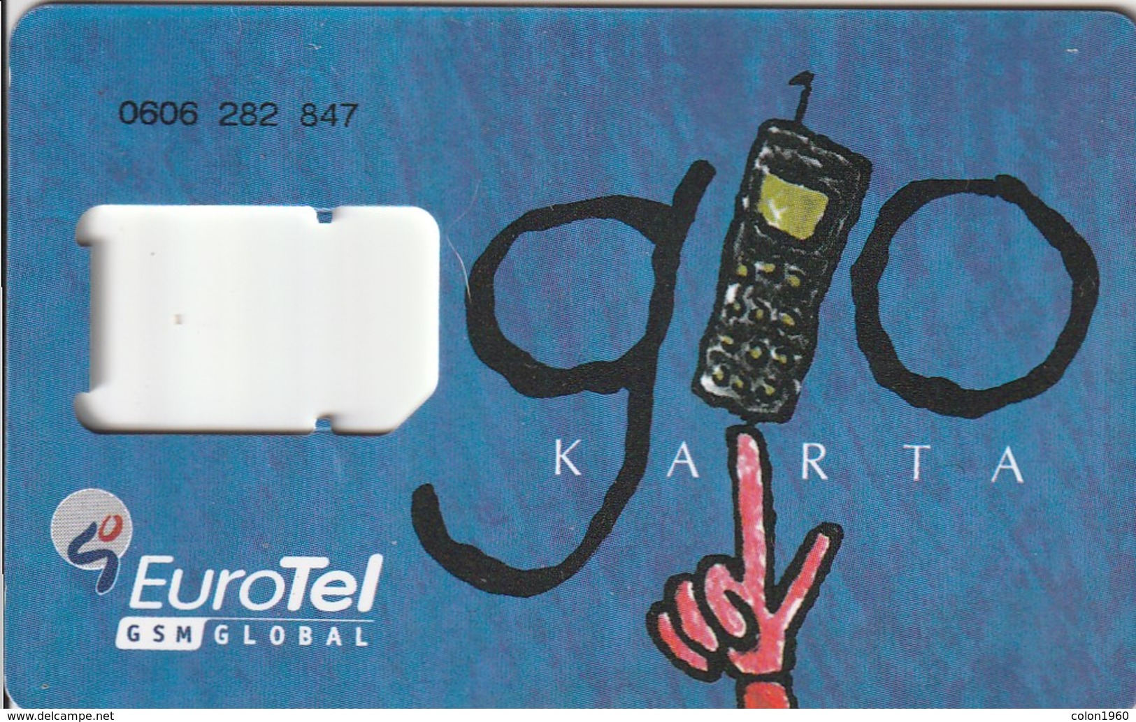 TARJETA TELEFONICA DE REPUBLICA CHECA. GO SIM KARTA EuroTel GSM GLOBAL. CZ-EUR-GSM-0002A (082) - República Checa