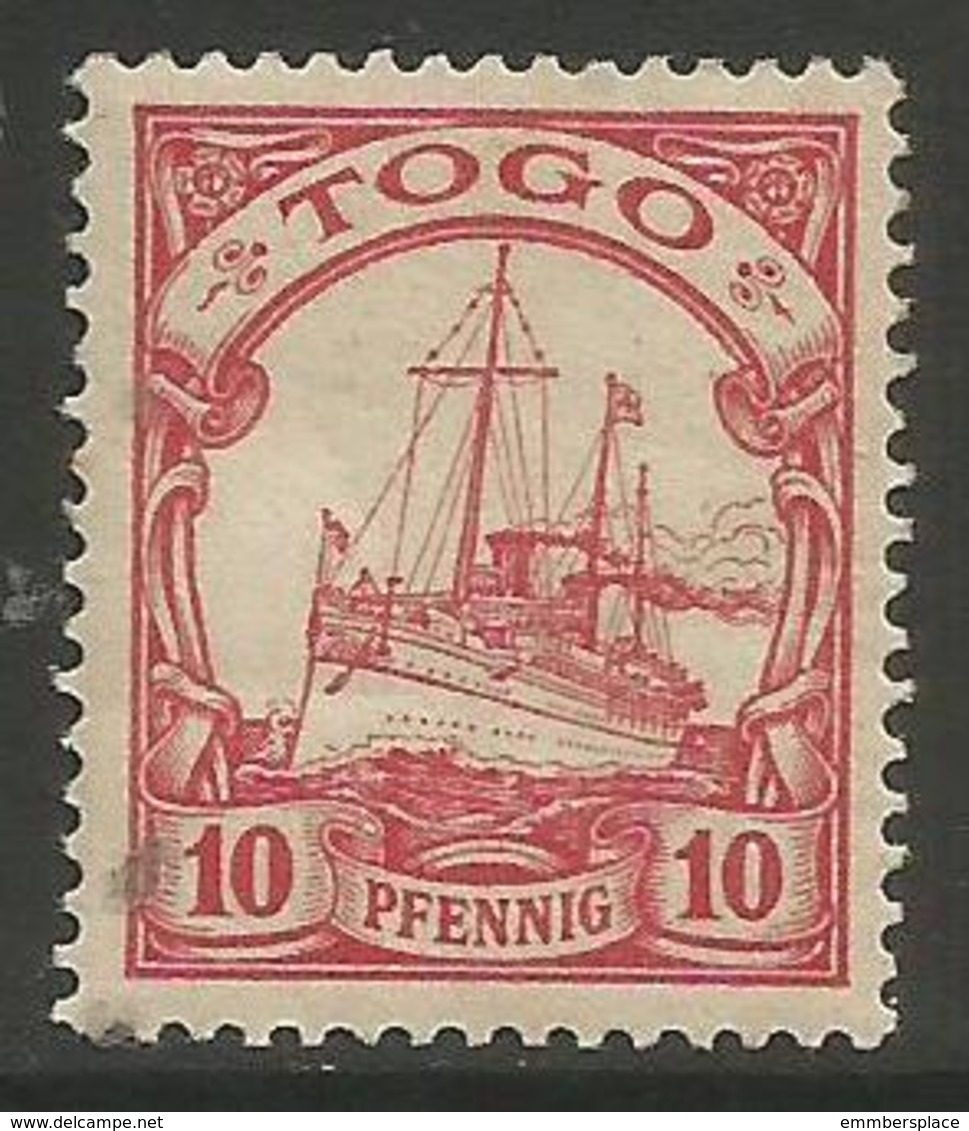 German Togo - 1901 Kaiser's Yacht 10pf MH *   Sc 9 - Togo