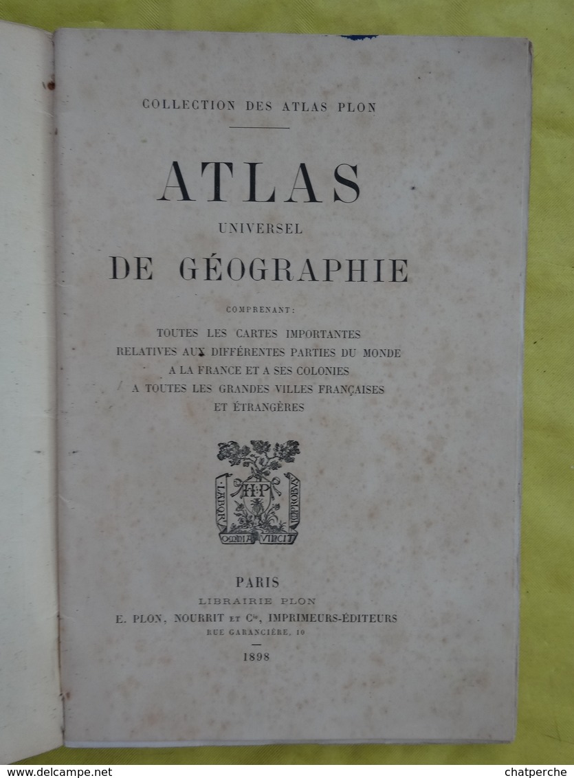 ATLAS UNIVERSEL BIBLIOTHÈQUE ILLUSTRÉE ...AUTOUR DU MONDE EDIT. 1898 PLON TURQUIE GERCE EMPIRE OTTOMAN - Géographie