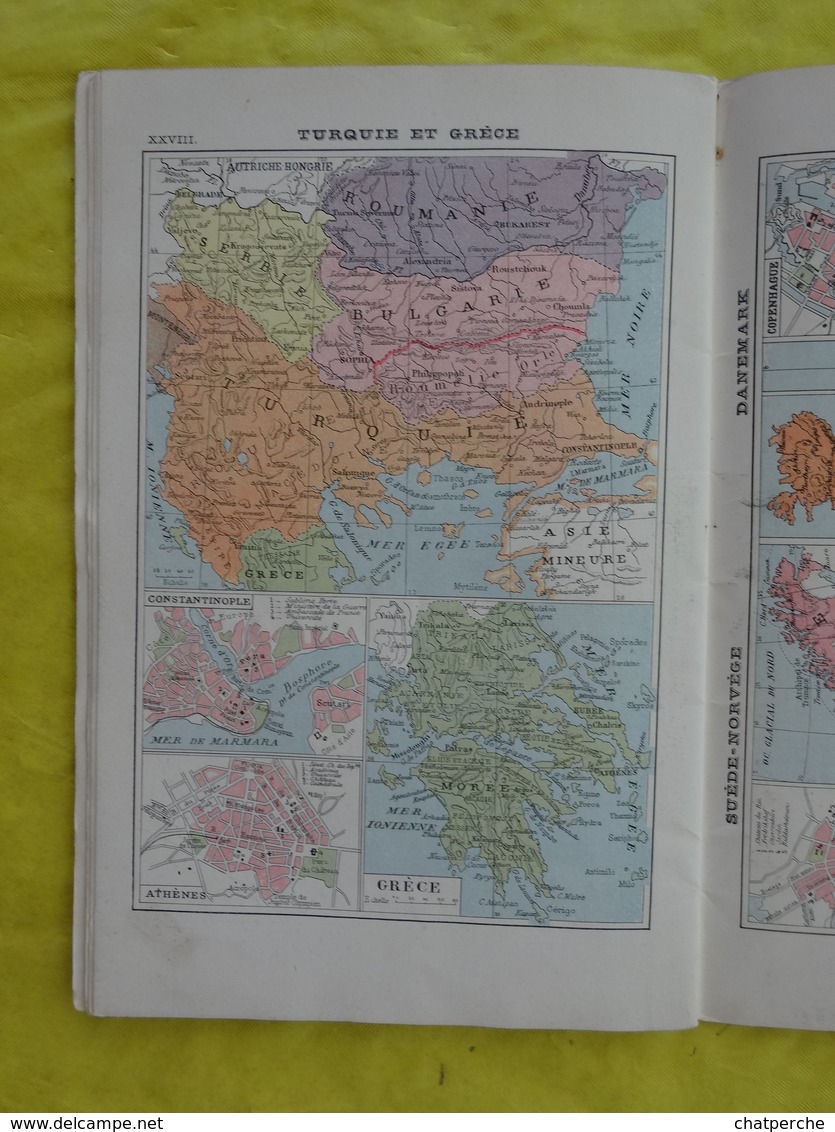 ATLAS UNIVERSEL BIBLIOTHÈQUE ILLUSTRÉE ...AUTOUR DU MONDE EDIT. 1898 PLON TURQUIE GERCE EMPIRE OTTOMAN