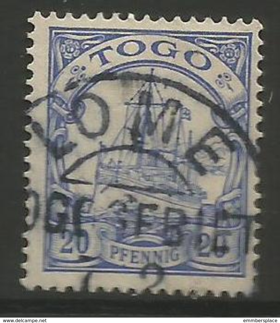 German Togo - 1901 Kaiser's Yacht 20pf Used   Sc 10 - Togo