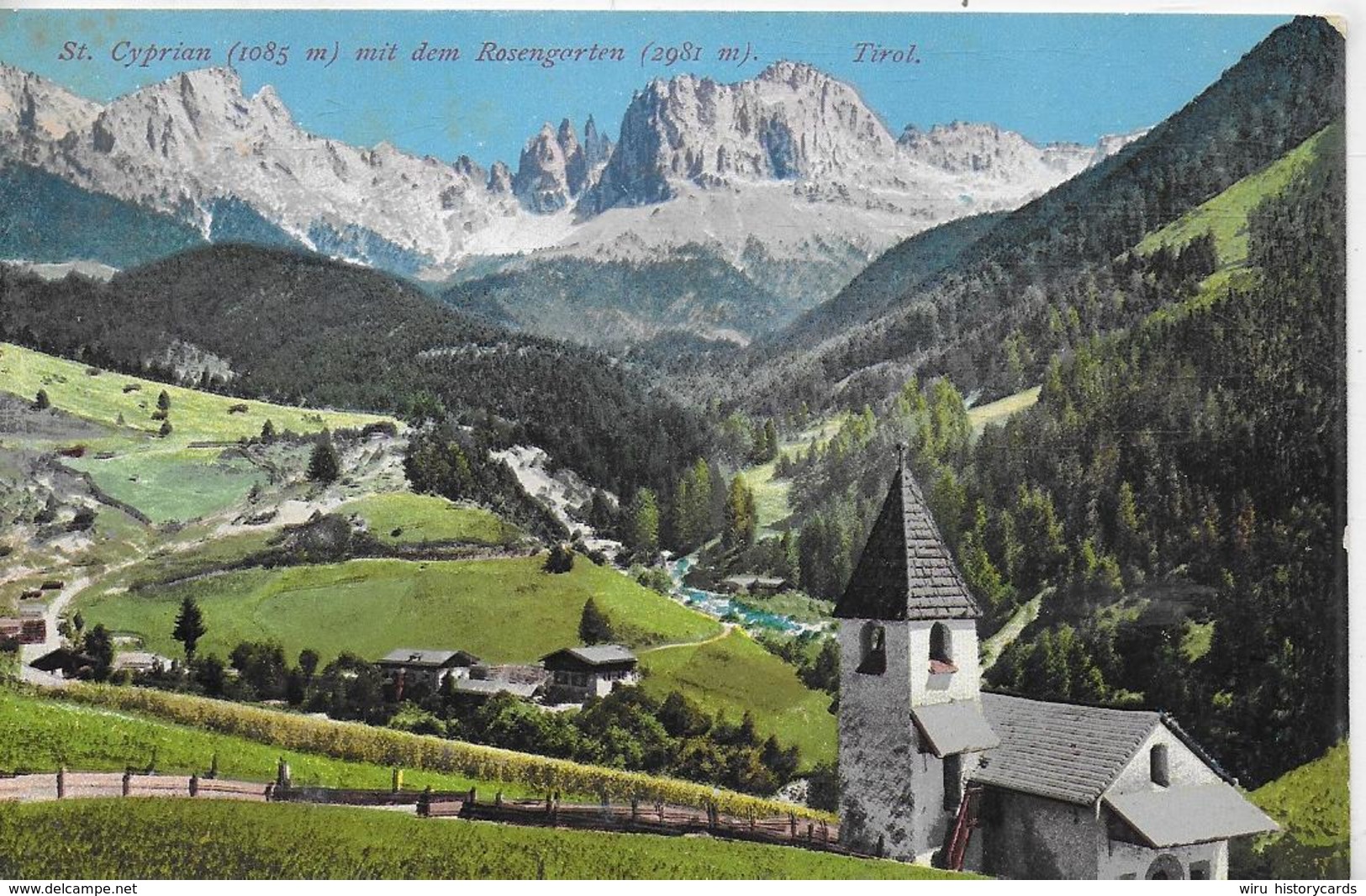 AK 0260  St. Cyprian Mit Dem Rosengarten - Verlag Amonn Um 1914 - Bolzano (Bozen)