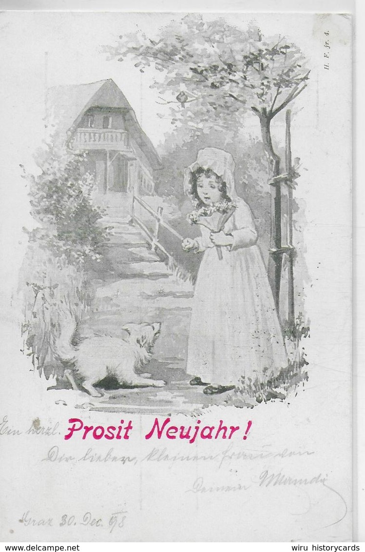 AK 0260  Prosit Neujahr Um 1898 - Neujahr