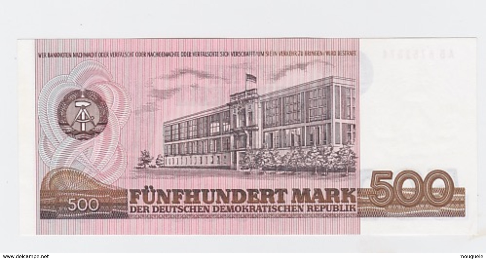 Billet  DDR De 500 Mark  De 1985  Pick 33 Neuf - 500 Deutsche Mark