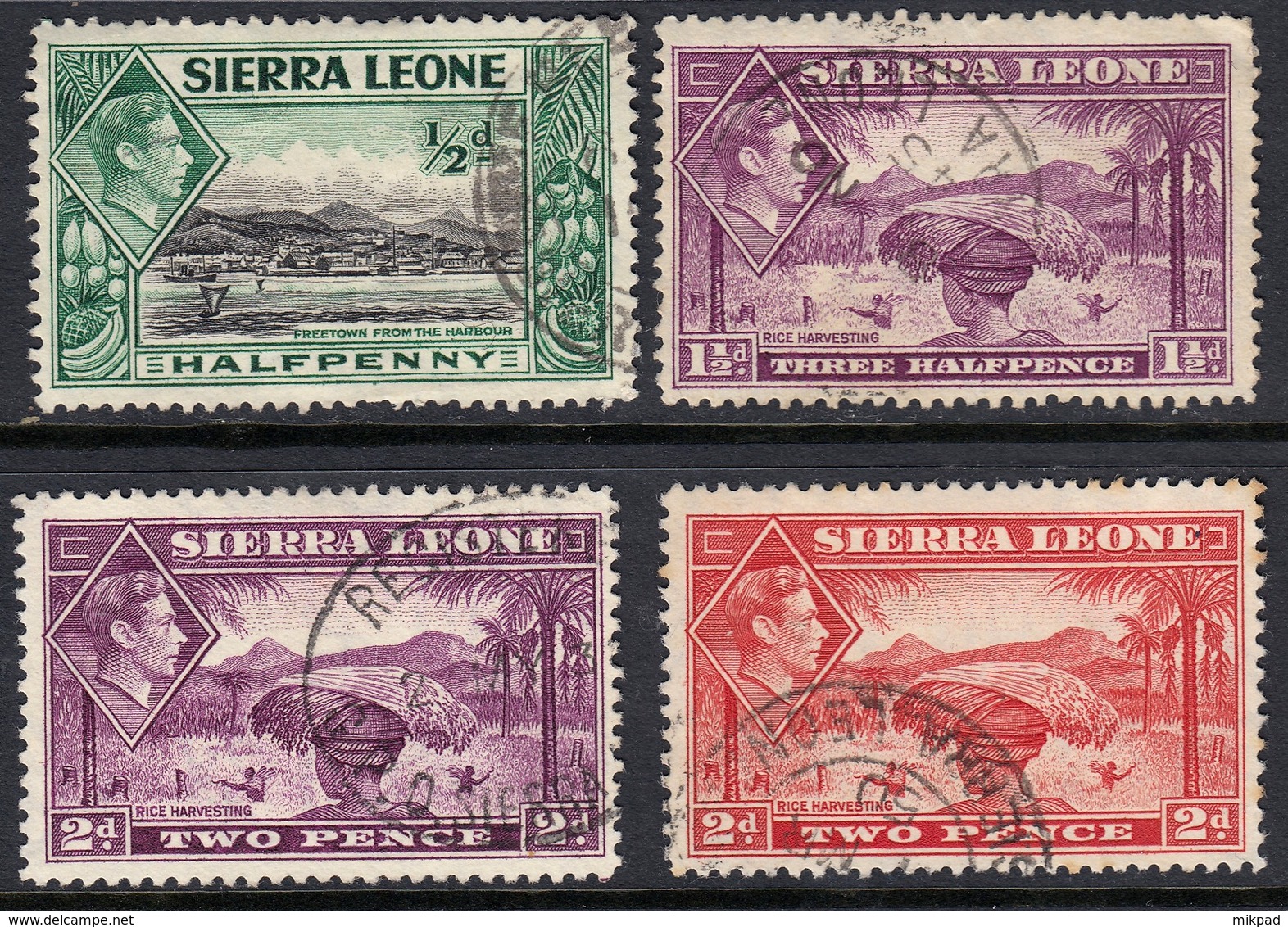 Sierra Leone 1938 Lower Values - Fine Used - Sierra Leone (...-1960)