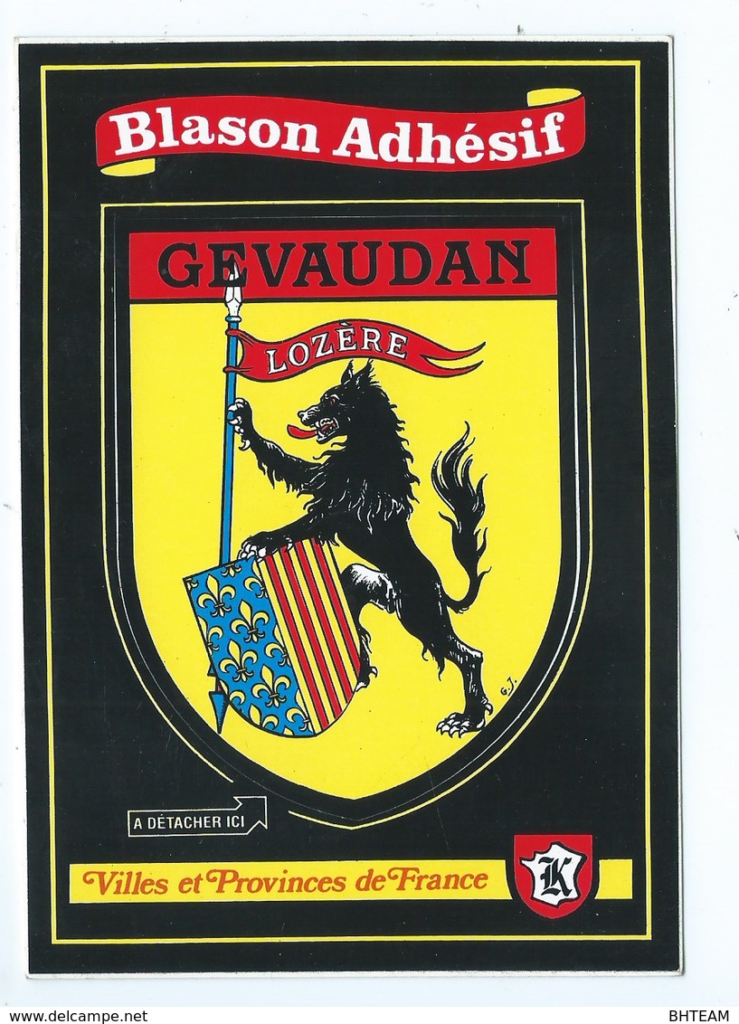 Gevaudan Blason Adhésif Lozère - Autres & Non Classés