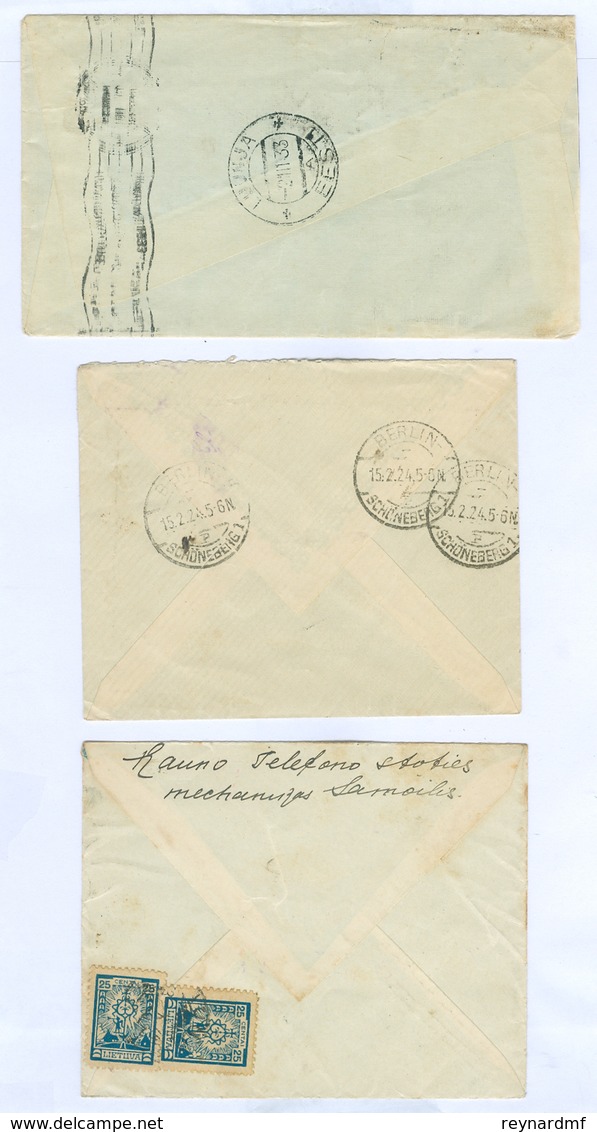 1920s Lithuania 27 commercial covers. Kaunas/Klaipeda pmks.