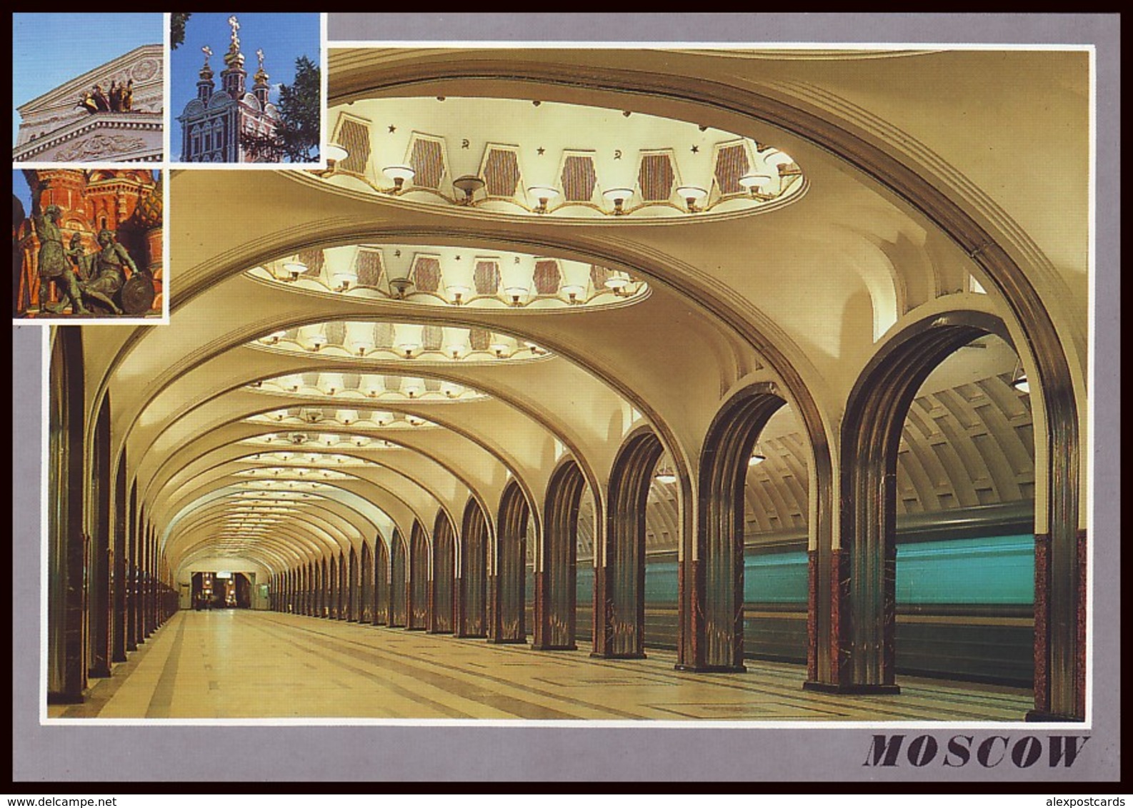 RUSSIA (USSR, 1980's). THE METRO UNDERGROUND STATION ''MAYAKOVSKAYA''. V/O ''Intourservice''. Unused Postcard - Métro