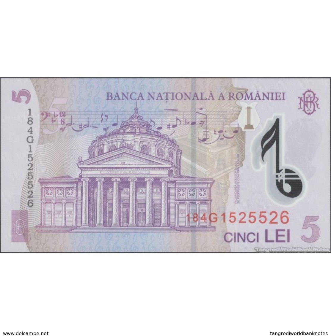 TWN - ROMANIA 118i - 5 Lei 1.1.2018 (2018) Polymer - Prefix 4G UNC - Romania