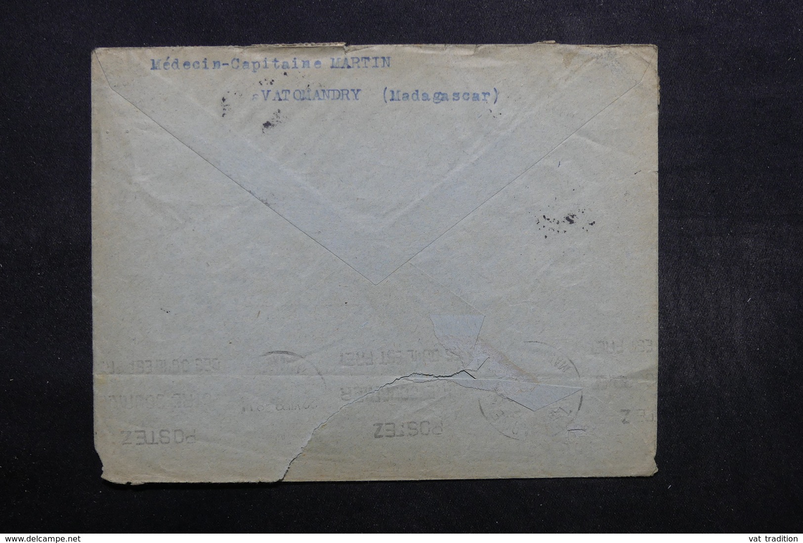 MADAGASCAR - Enveloppe En FM De Ambila Lemaitso Pour La France En 1939 , Affranchissement Plaisant , Cachet BM - L 32464 - Lettres & Documents