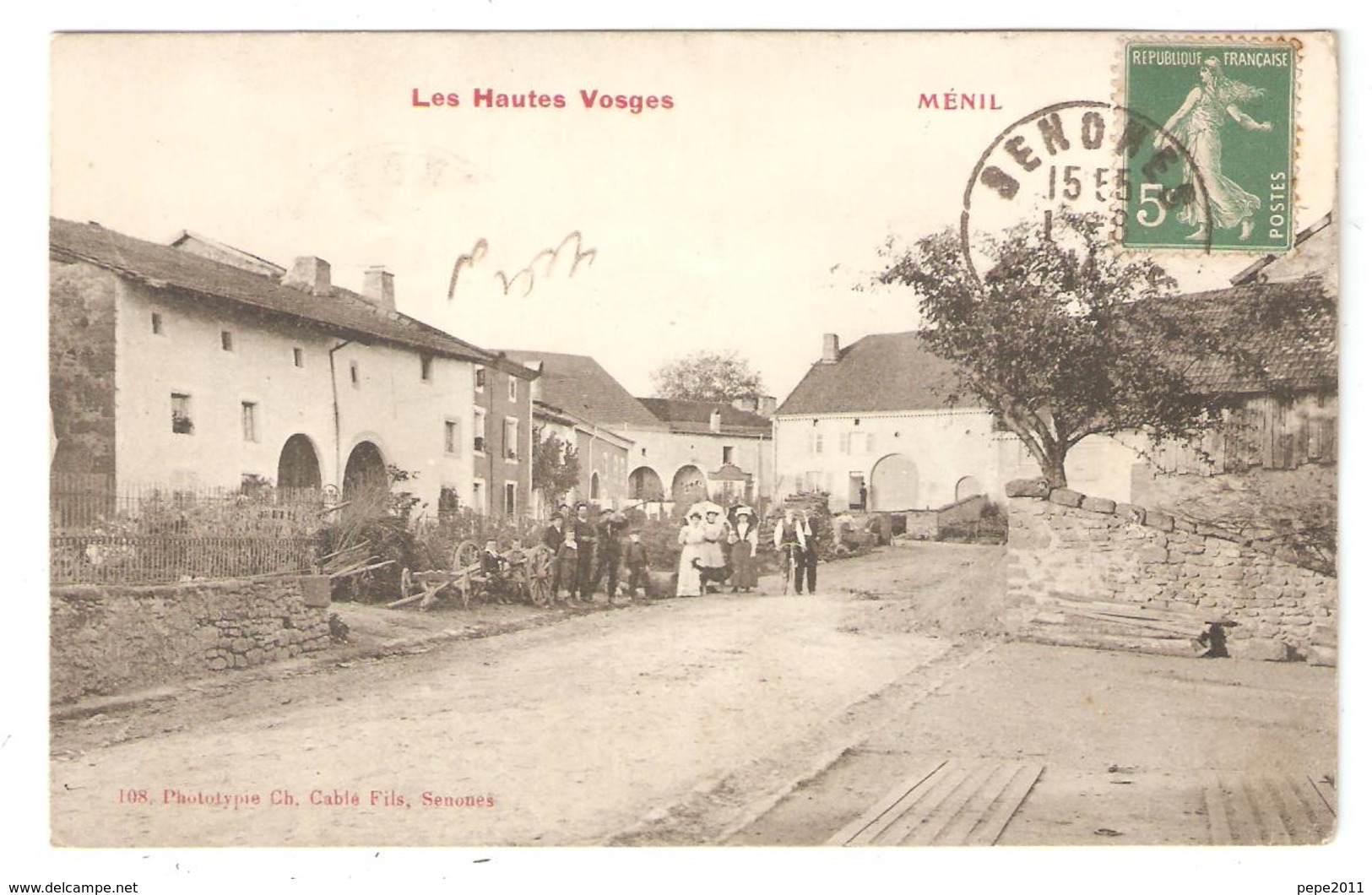 CPA 88 Les Hautes Vosges - MENIL - SENONES - Vue Animée Du Village Avant Guerre (août 1914) - Peu Commune - Senones