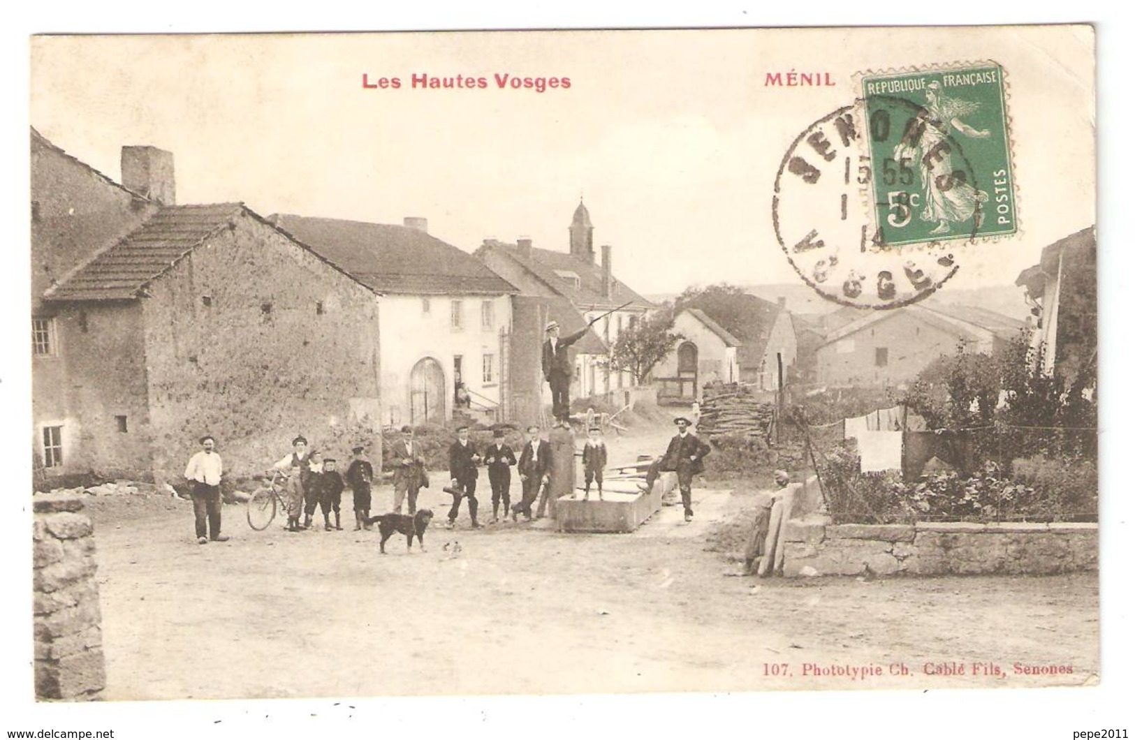 CPA 88 Les Hautes Vosges - MENIL - SENONES - Vue Animée Du Village Avant Guerre (août 1914) - Senones