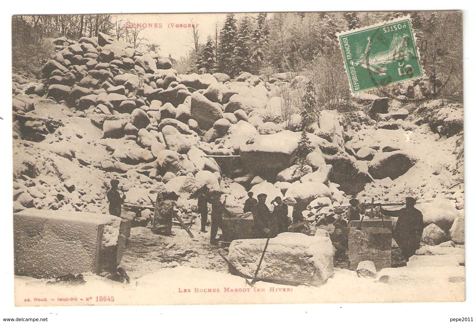 CPA 88 Vosges SENONES - Les Roches Margot En Hivers - Carrières - Tailleurs De Pierre - Peu Commune - Senones