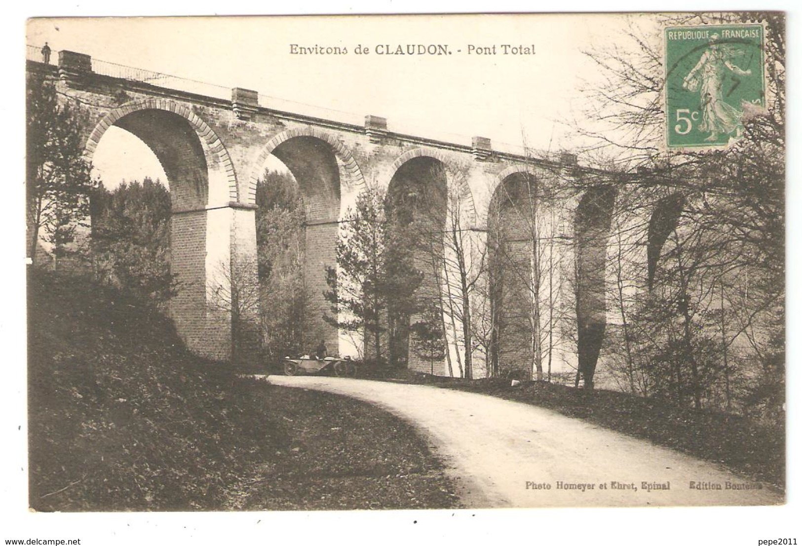 CPA 88 Environs De CLAUDON - Pont Total ( TATAL Ou TATALE  ) - Viaduc Sur Ourche - Petit Plan De Voiture - Autres & Non Classés