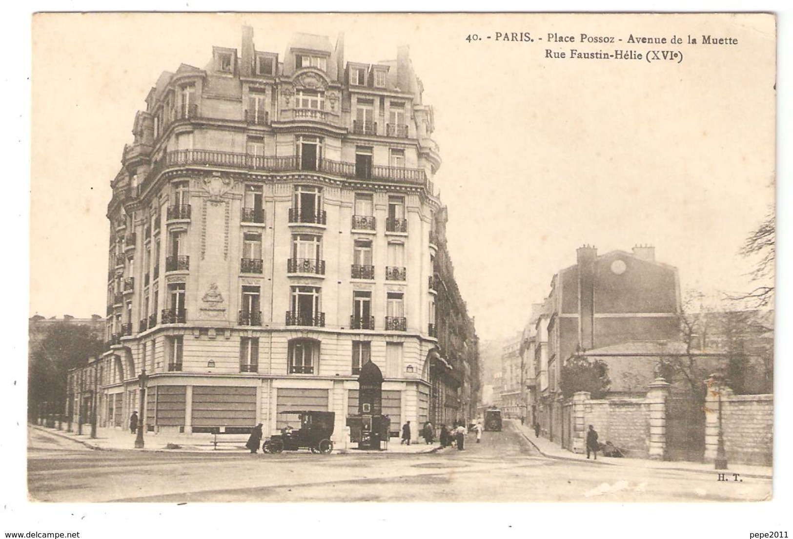 CPA 75 PARIS XVIe Rue Faustin Hélie Place Possoz - Avenue De La Muette - Arrondissement: 16