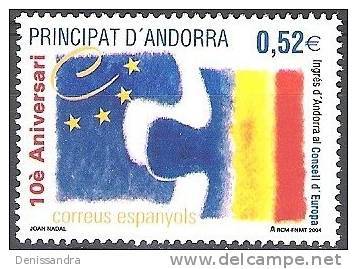 Andorra Español 2004 Yvert 307 Neuf ** Cote (2015) 2.00 Euro Conseil De L'Europe - Neufs