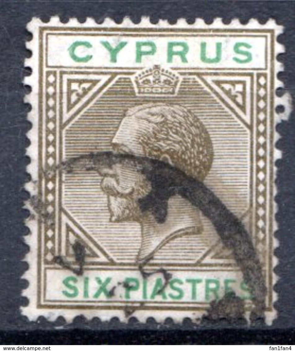 Ile De CHYPRE - (Colonie Britannique) - 1912 - N° 62 - 6 Pi. Gris-olive Et Vert - (George V) - Chipre (...-1960)