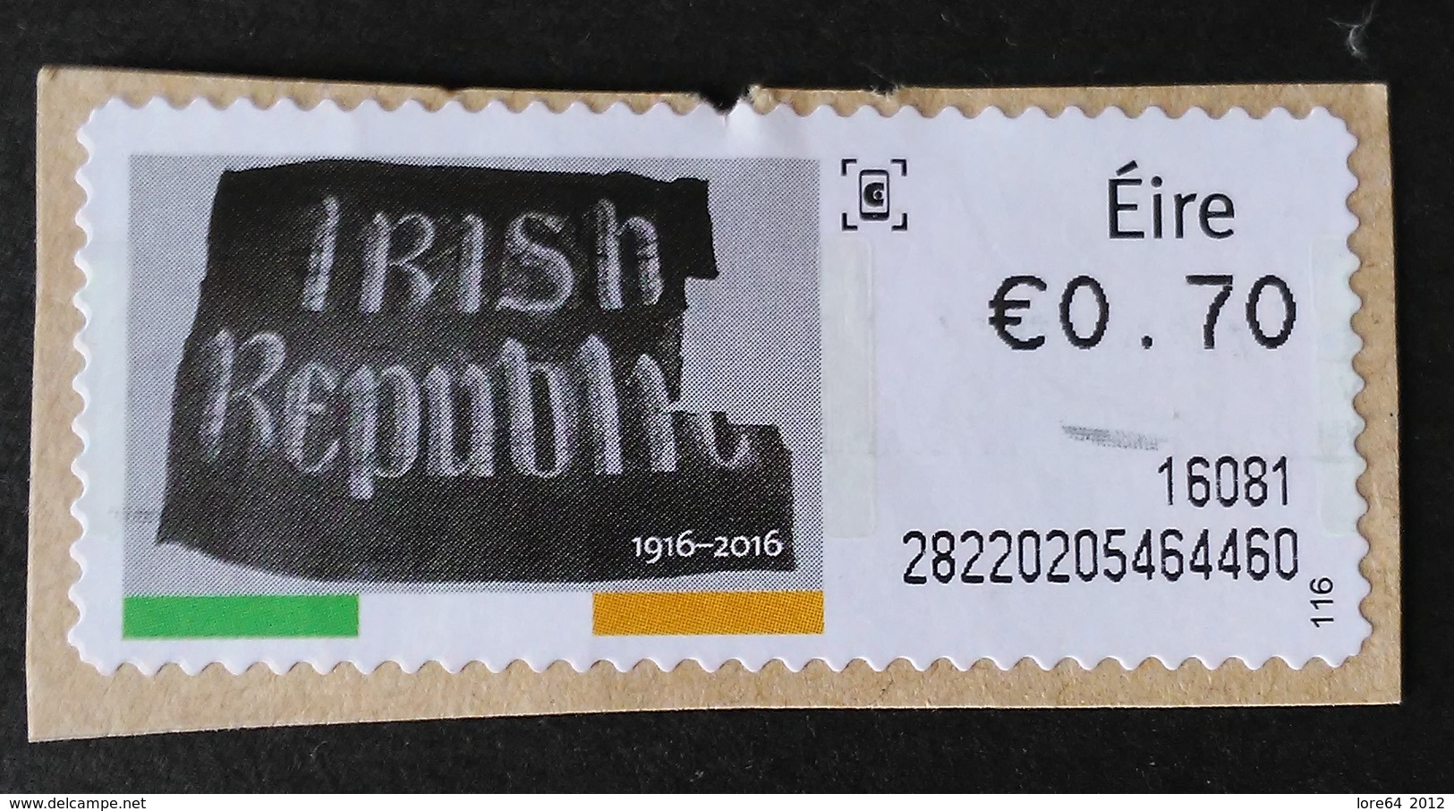IRLANDA ATM 2016 - Franking Labels