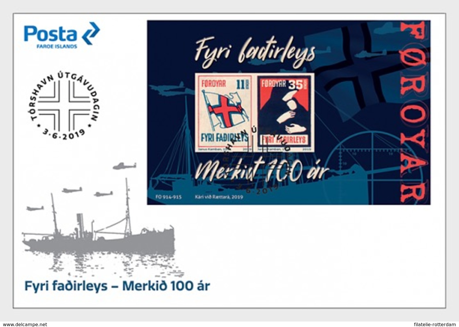 Faeroër / Faroes - Postfris/MNH - FDC Sheet Voor De Vaderlozen 2019 - Faeroër