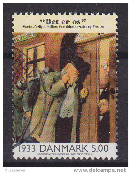 Denmark 2000 Mi. 1249   5.00 Kr Events 20. Century Ereignisse Des 20. Jahrhundert Zeitungsillustration Herluf Jensenius - Gebraucht