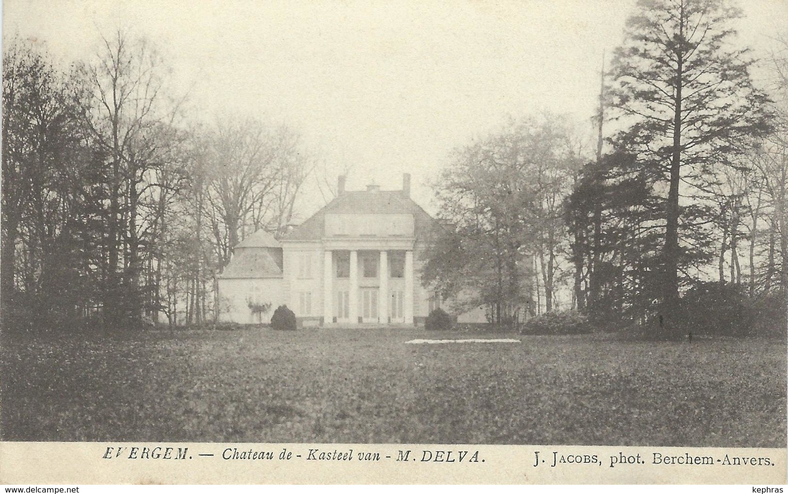 EVERGEM : Chateau De - Het Kasteel Van M. Delva - Cachet De La Poste 1906 - Evergem