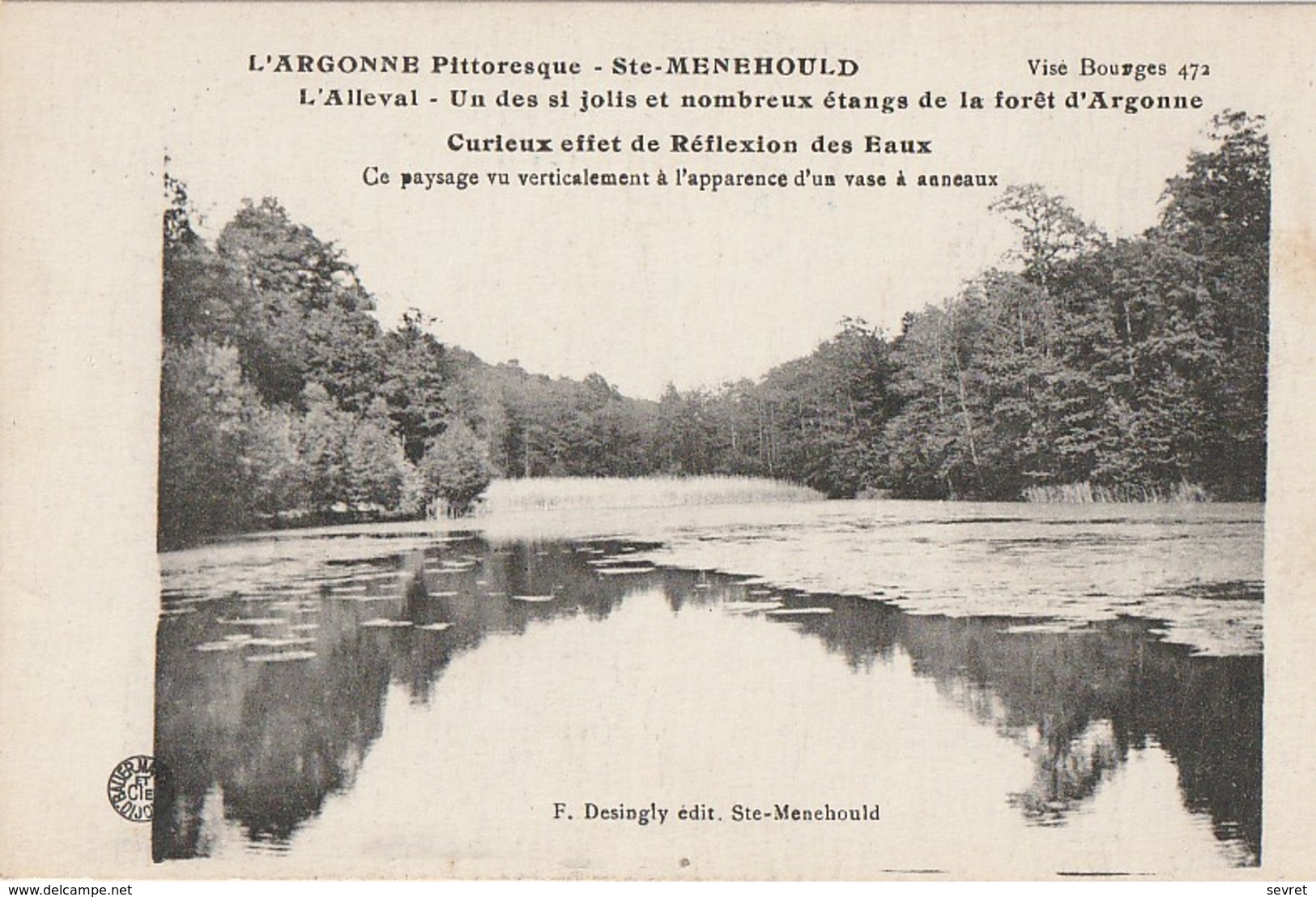 STE MENEHOULD - L'Alleval - Un Des Jolis Et Nombreux étangs De La Forêt D'Argonne. Rare - Sainte-Menehould