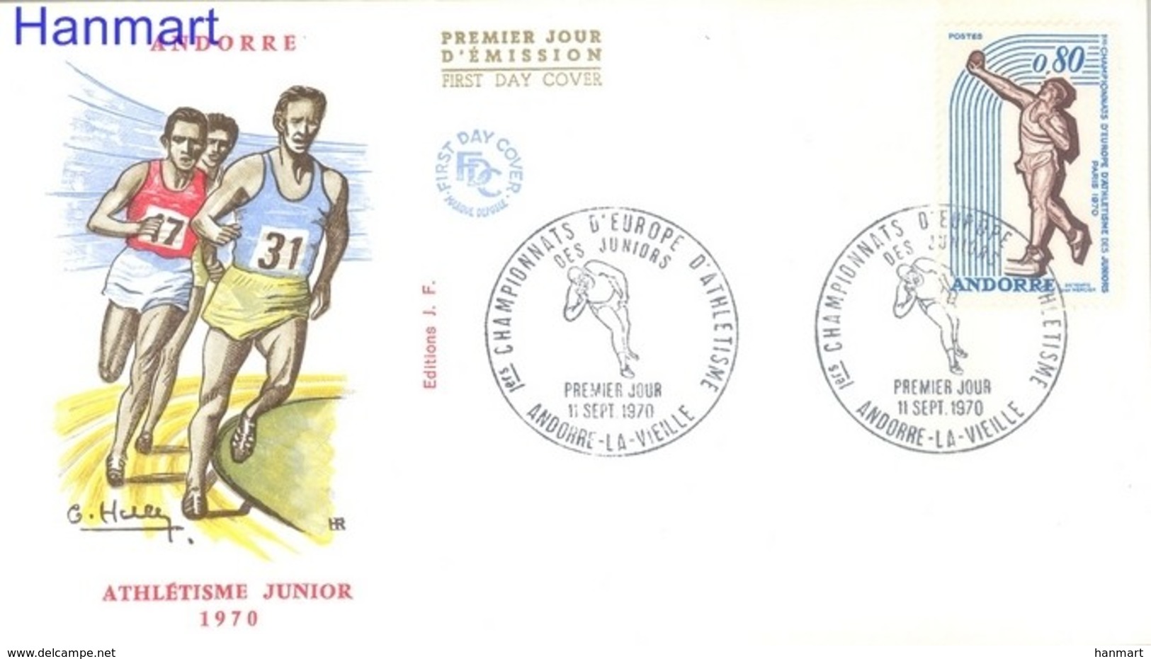 French Andorra 1970 Mi 225 FDC ( FDC ZE1 ANF225 ) - Autres & Non Classés