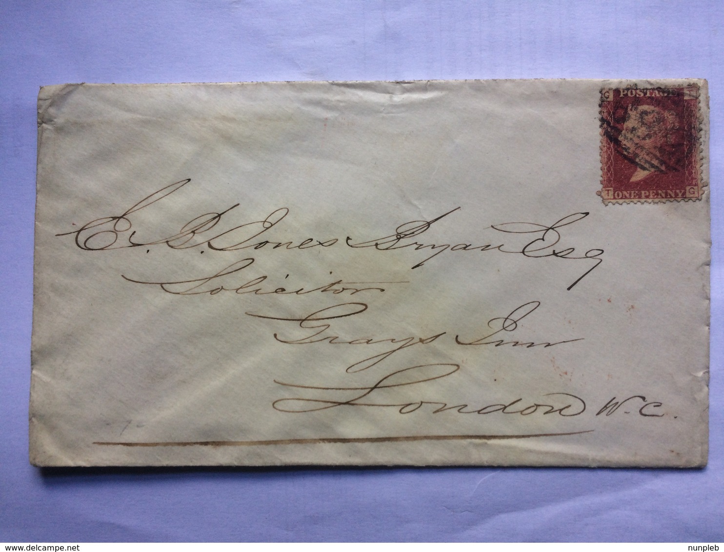 GB 1865 Cover Newtown Montgomery To  London Tied With 1d Red - Covers & Documents