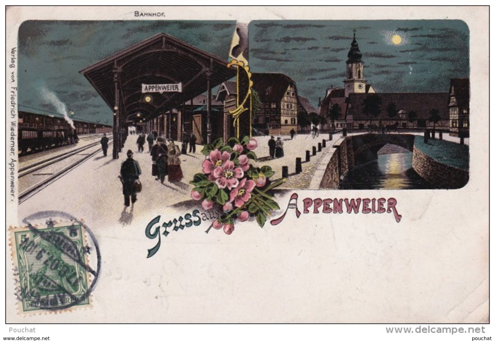 EB32- GRUSS AUS APPENWEIER  - BAHNHOF -- GARE TRAIN -   (OBLITERATION DE 1907 - 2 SCANS) - Other & Unclassified