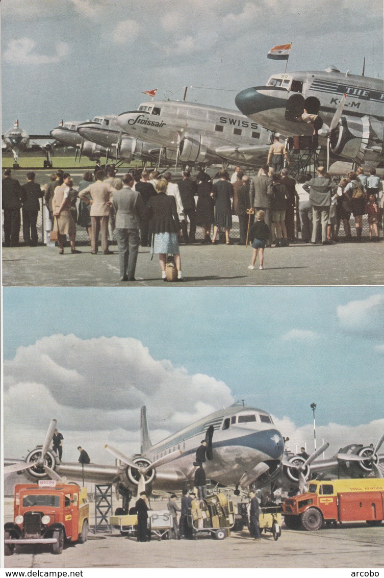 KLM KLEURENFOTO MAPJE , 12 Foto's Omstreeks 1950 - Cadeaux Promotionnels