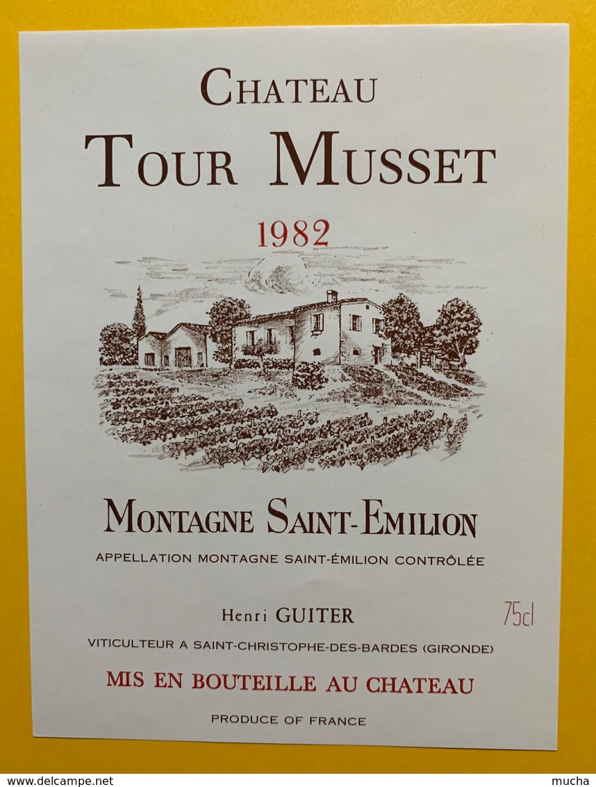 10620 - Château Tour Musset  1982 Montagne-Saint Emilion - Bordeaux