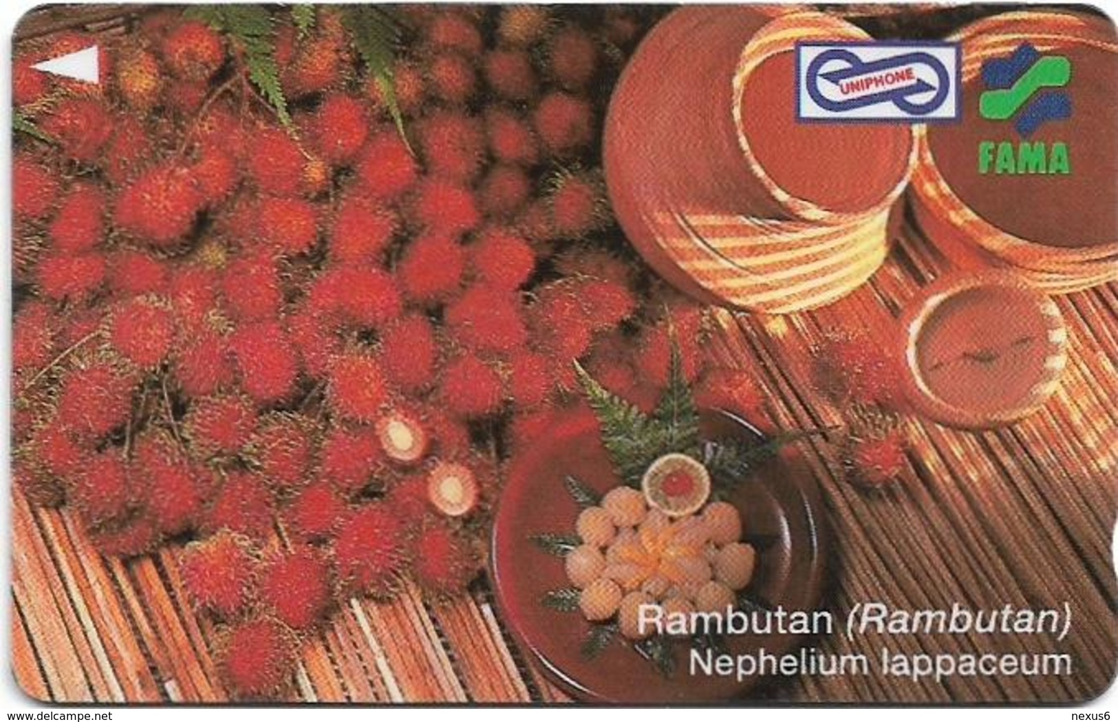 Malaysia (Uniphonekad) - Fama - Rambutan - 91MSAB - 1995, 15.000ex, Used - Malaysia