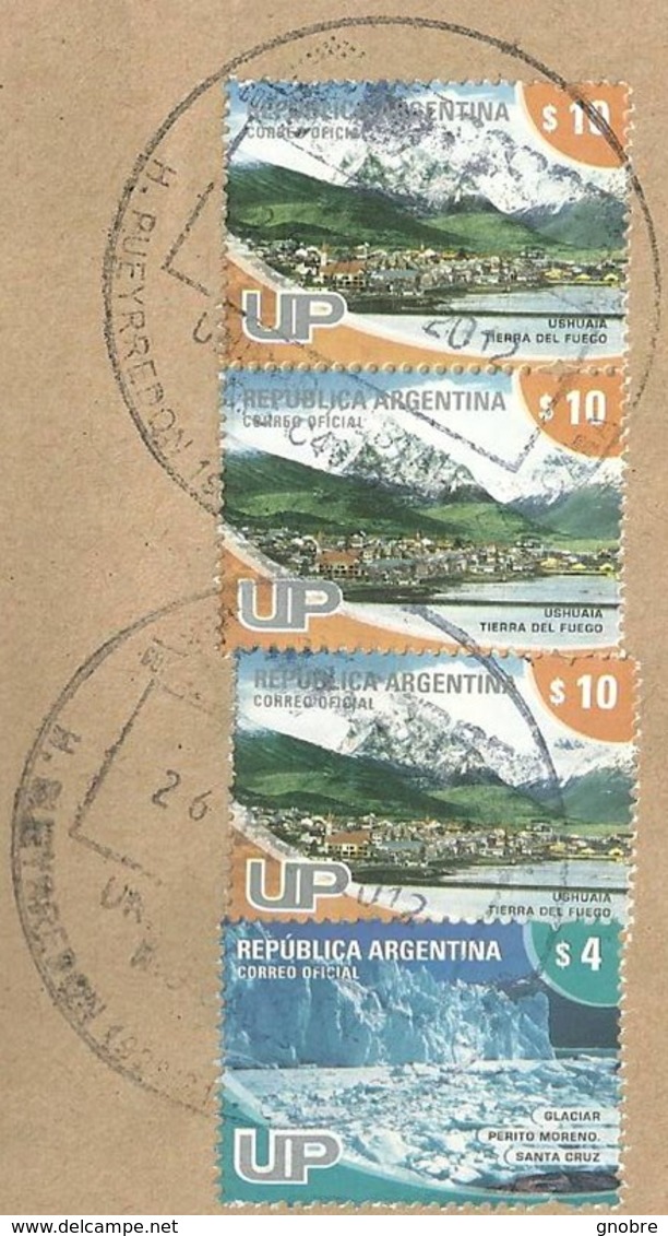 ARGENTINA To Brazil Cover 2012 4 Stamps Registered Ice - Lettres & Documents