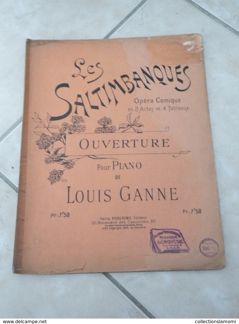 Les Saltimbanques (Opéra Comique) -(Musique Louis Ganne) - Partition (Piano) - Instruments à Clavier