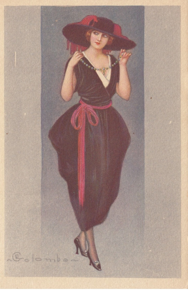 Art Deco ; COLOMBO , Female Fashion Portrait #1, 1910-30s - Colombo, E.