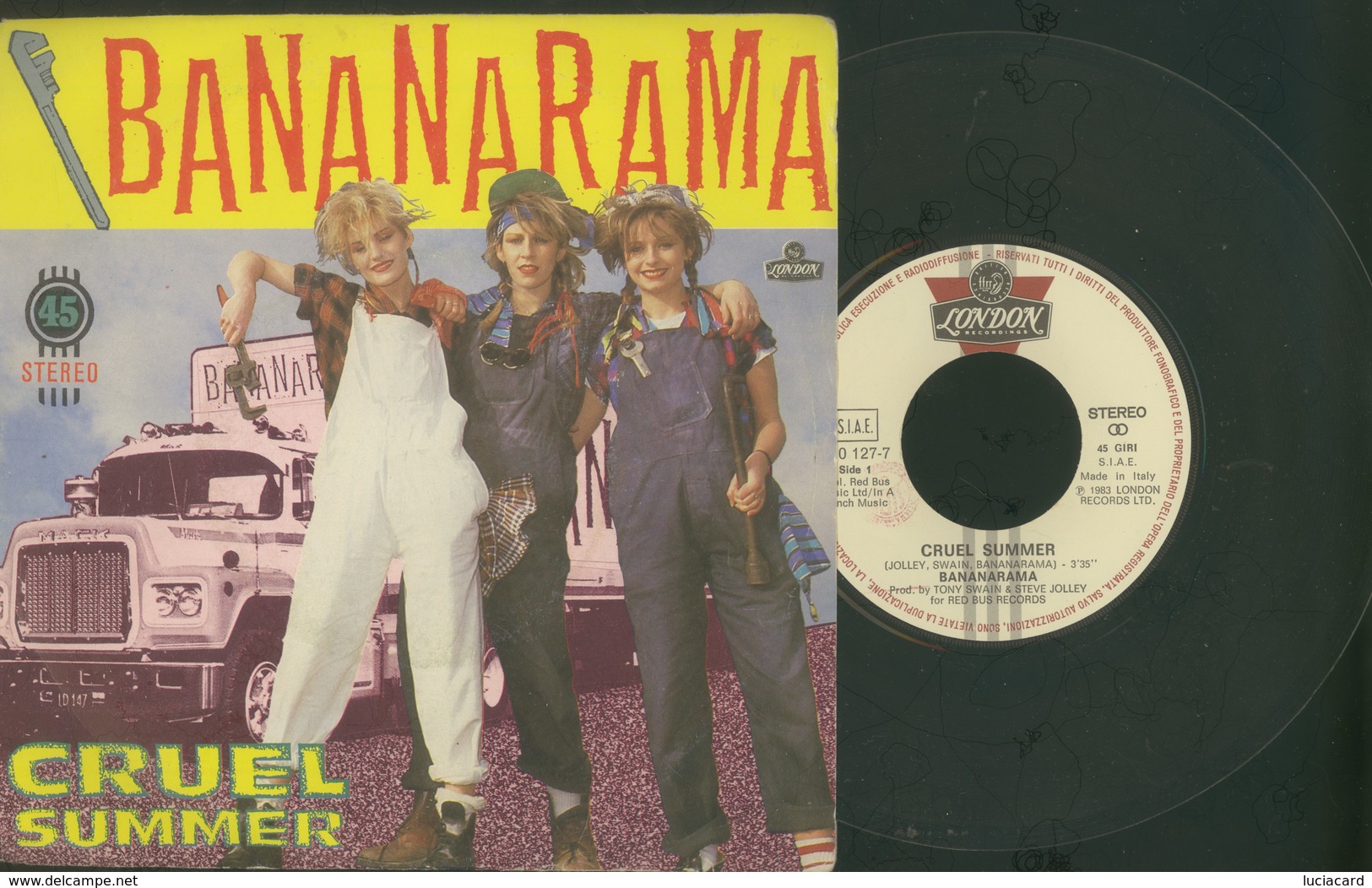 BANANARAMA -CRUEL SUMMER -SUMMER DUB -DISCO VINILE 45 GIRI 1983 - Altri - Inglese