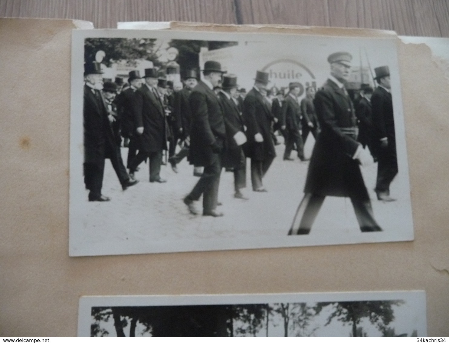 Archive photo et cartes photos Reims maire et personnalités collées sur papier