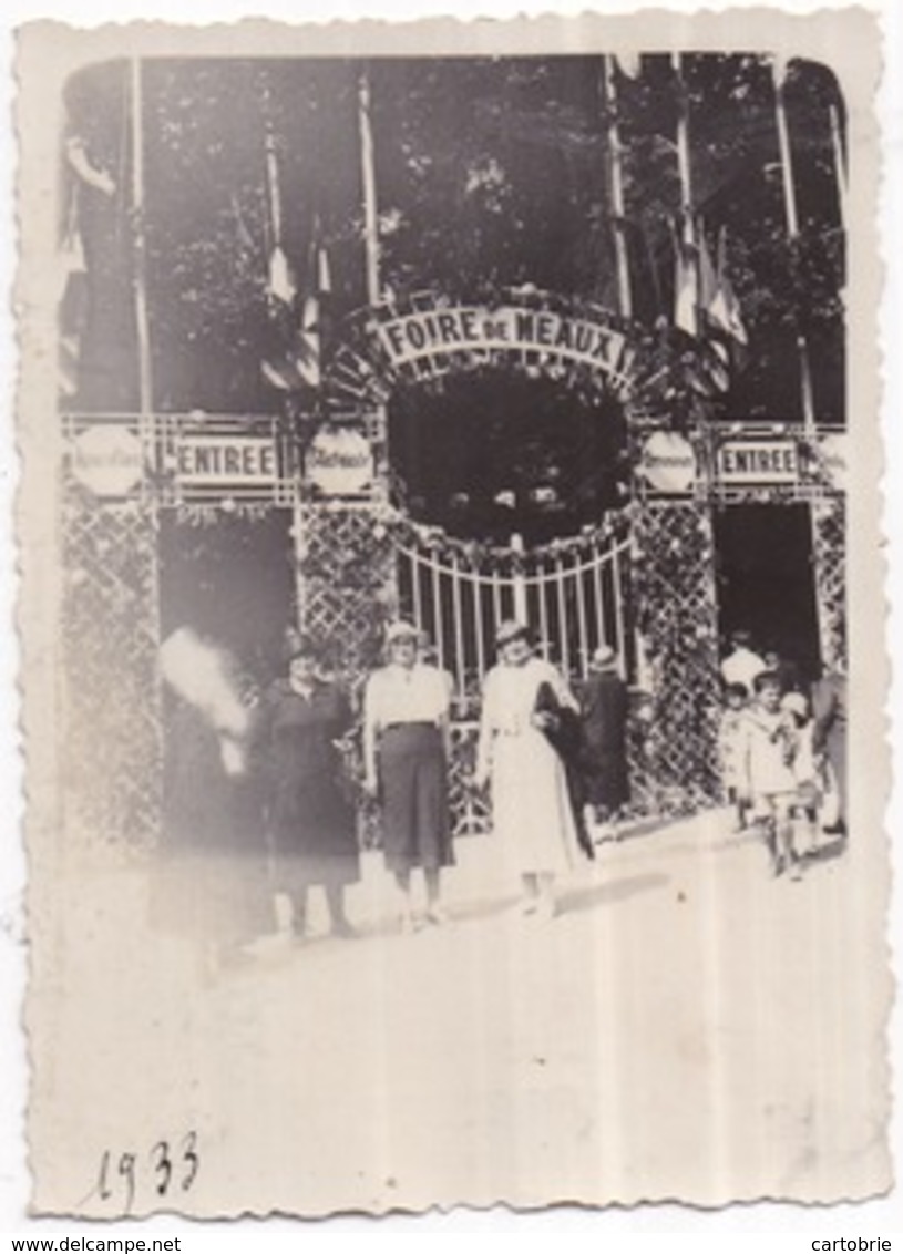 77 MEAUX - Photo Originale - Entrée De La Foire De MEAUX 1933 - Animée - Meaux