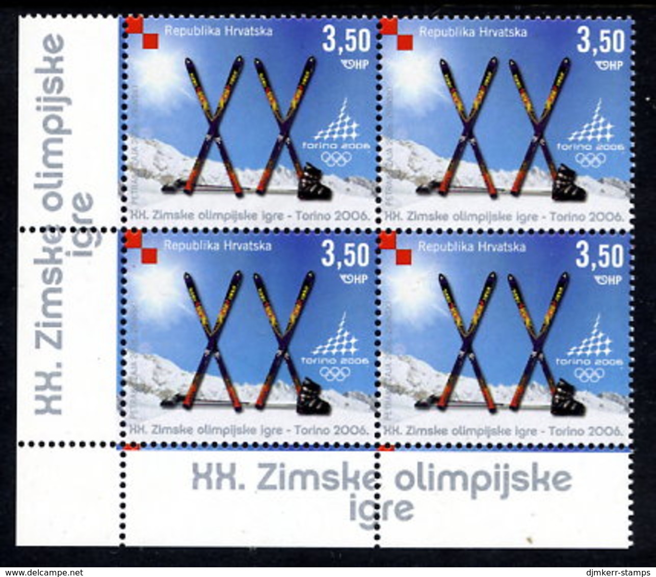 CROATIA 2006 Winter Olympics Block Of 4 MNH / **.  Michel 754 - Kroatien