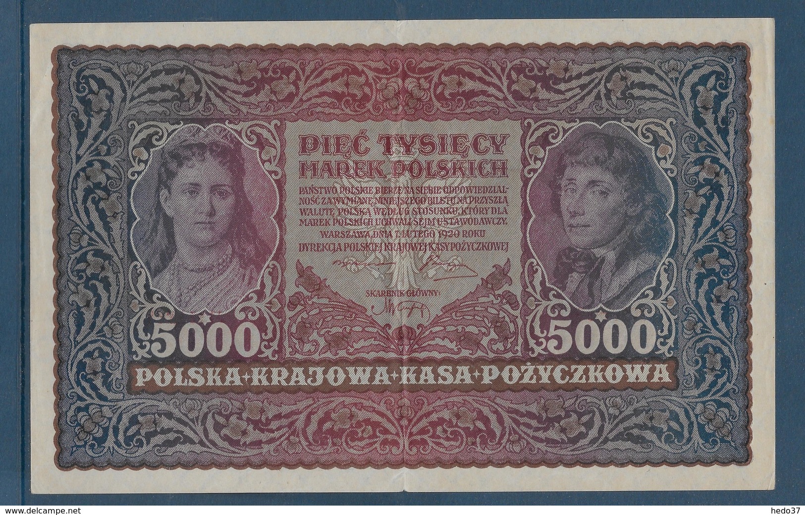 Pologne - 5000 Marek - Pick N°31 - 1920 - SUP - Poland